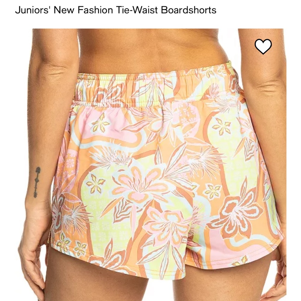 Nwt Roxy junior’s new fashion Tie- waist board shorts size x small - Picture 4 of 8